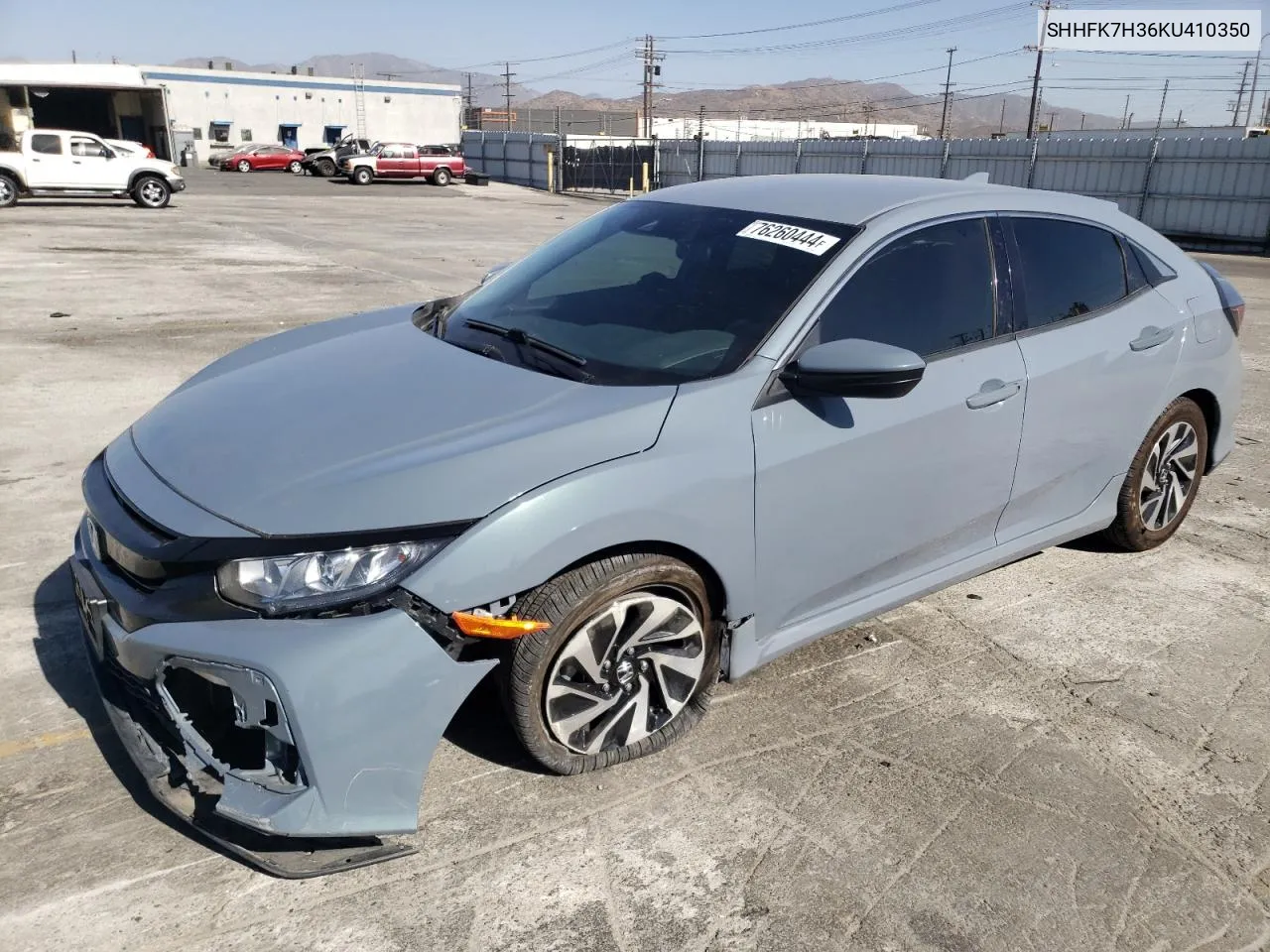 2019 Honda Civic Lx VIN: SHHFK7H36KU410350 Lot: 76260444