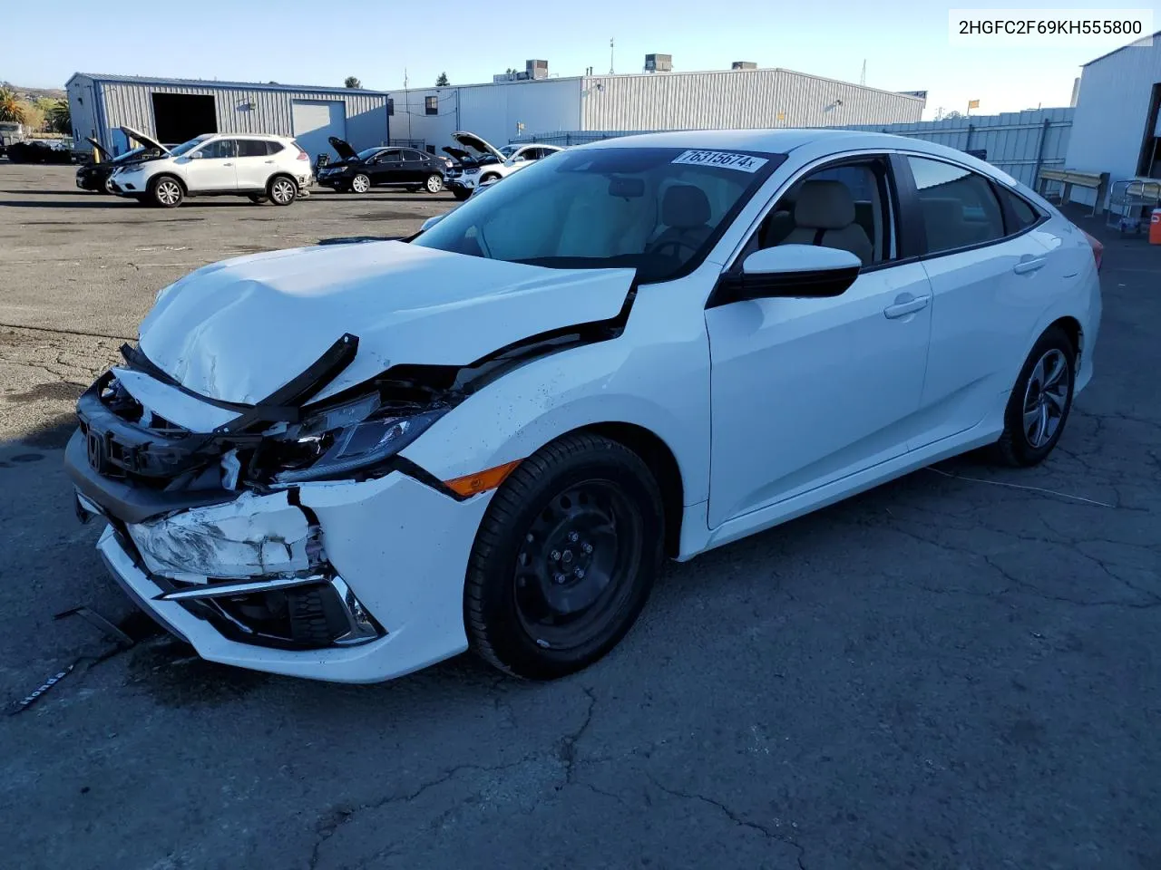 2HGFC2F69KH555800 2019 Honda Civic Lx