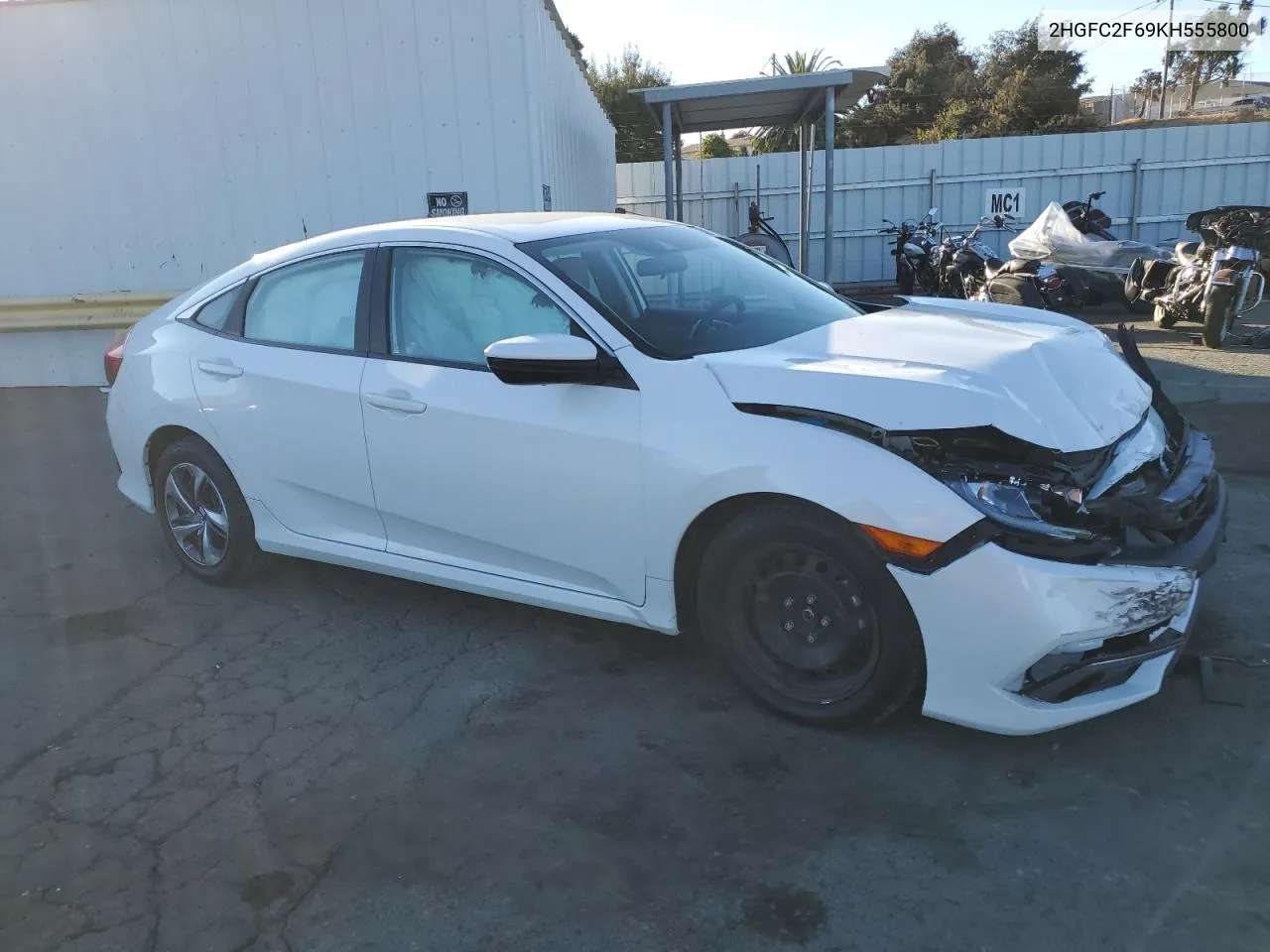 2019 Honda Civic Lx VIN: 2HGFC2F69KH555800 Lot: 76315674