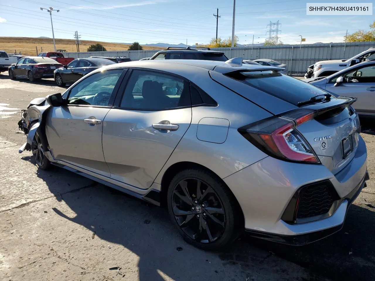 2019 Honda Civic Sport VIN: SHHFK7H43KU419161 Lot: 76326714