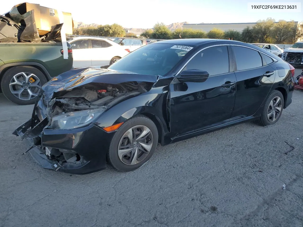 2019 Honda Civic Lx VIN: 19XFC2F69KE213631 Lot: 76378364