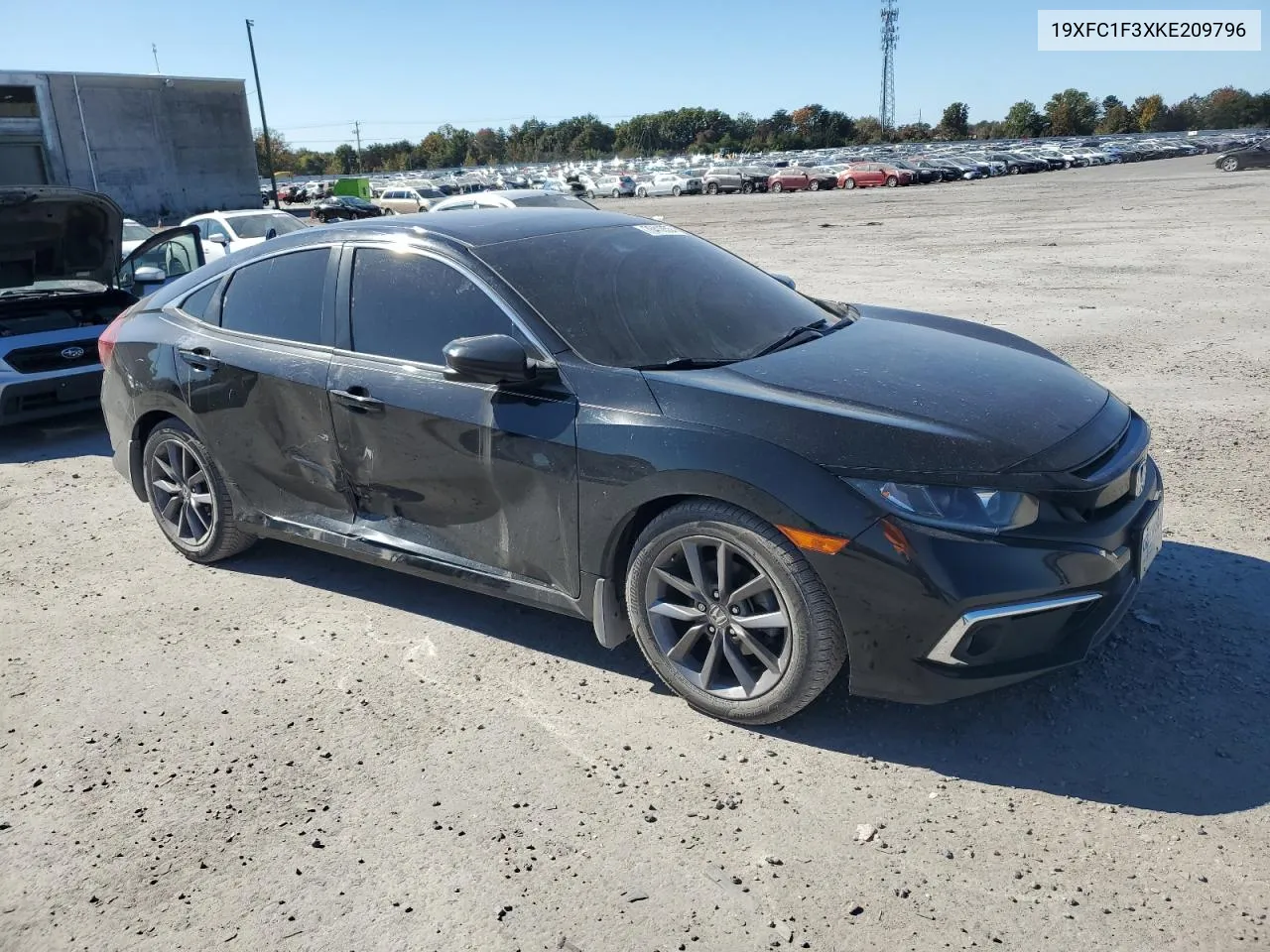 2019 Honda Civic Ex VIN: 19XFC1F3XKE209796 Lot: 76418554