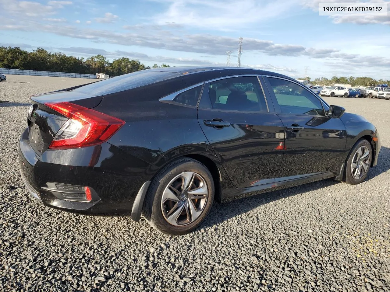 2019 Honda Civic Lx VIN: 19XFC2E61KE039152 Lot: 76451184