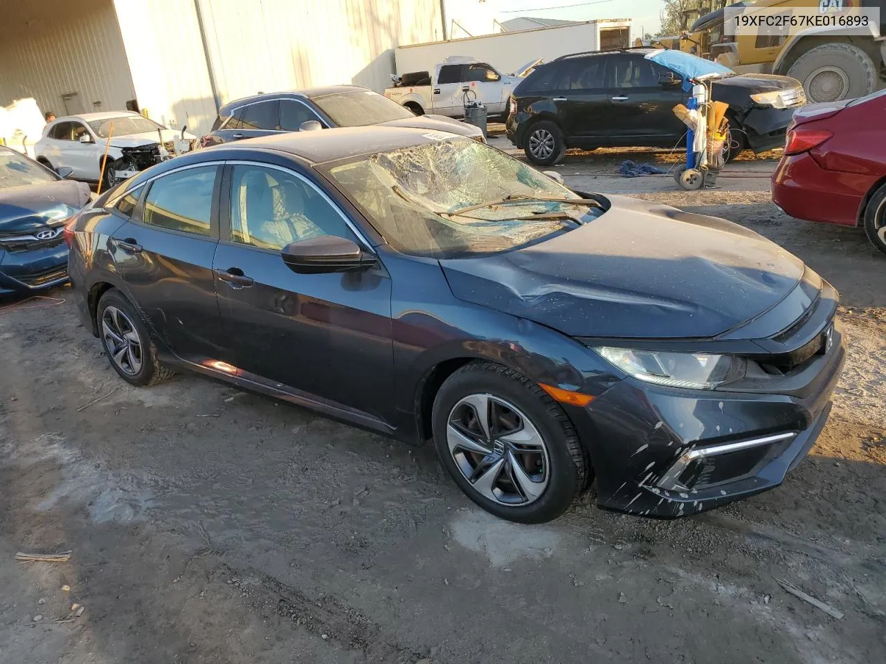 2019 Honda Civic Lx VIN: 19XFC2F67KE016893 Lot: 76577084