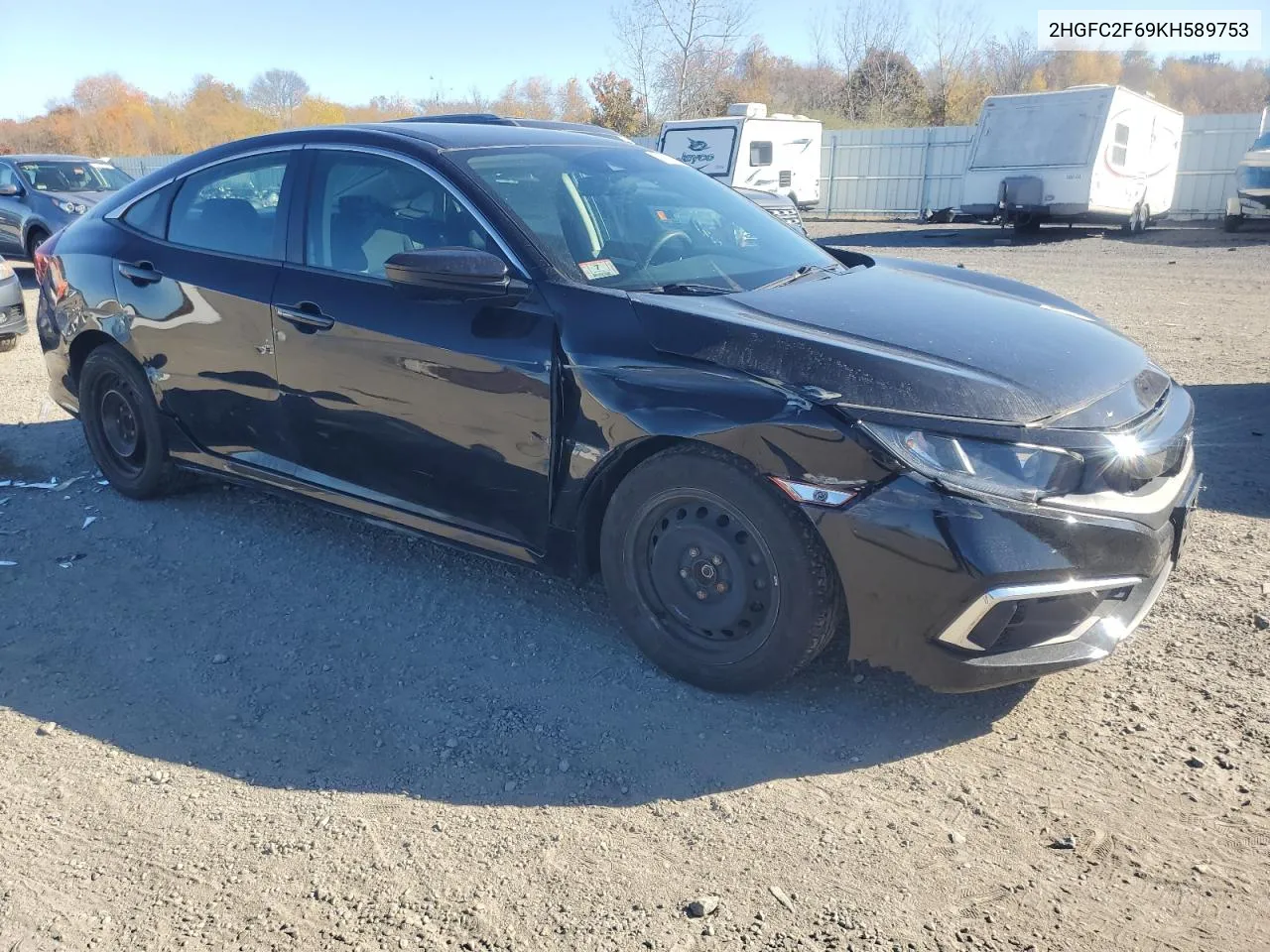 2019 Honda Civic Lx VIN: 2HGFC2F69KH589753 Lot: 76579484