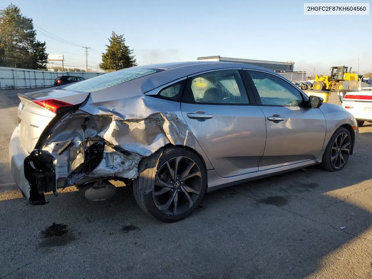 2019 Honda Civic Sport VIN: 2HGFC2F87KH604560 Lot: 76583374