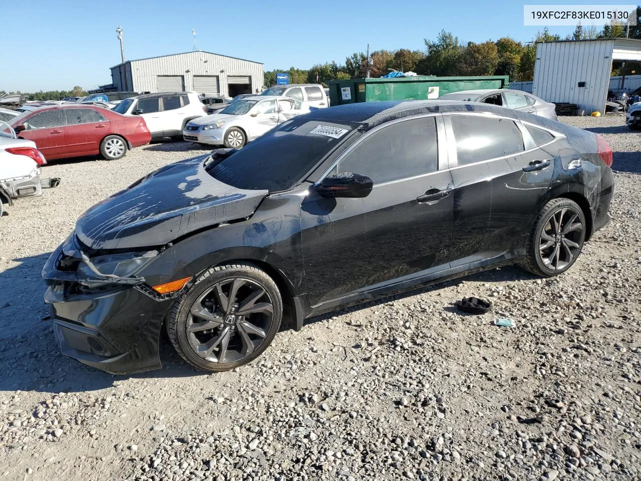 2019 Honda Civic Sport VIN: 19XFC2F83KE015130 Lot: 76690554