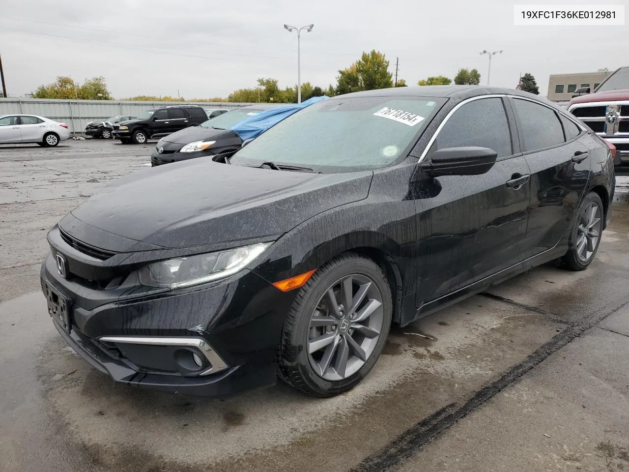 2019 Honda Civic Ex VIN: 19XFC1F36KE012981 Lot: 76718154