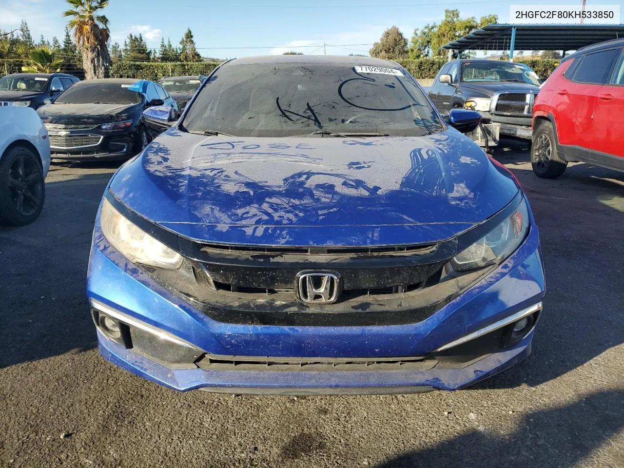 2019 Honda Civic Sport VIN: 2HGFC2F80KH533850 Lot: 76731634