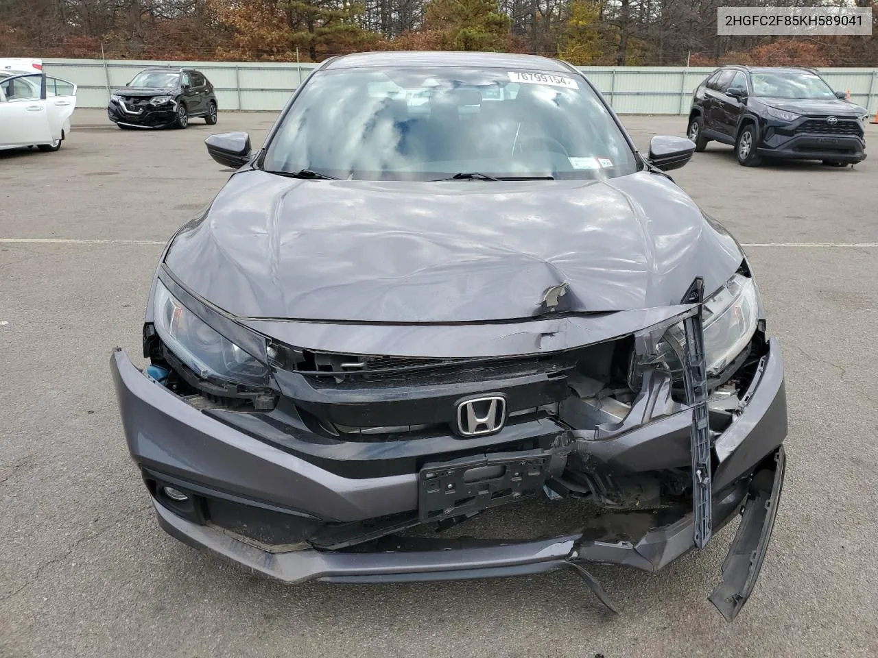 2019 Honda Civic Sport VIN: 2HGFC2F85KH589041 Lot: 76799154