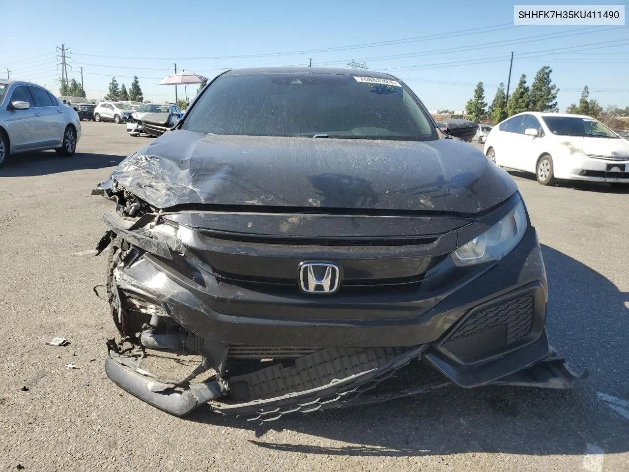 2019 Honda Civic Lx VIN: SHHFK7H35KU411490 Lot: 76883324