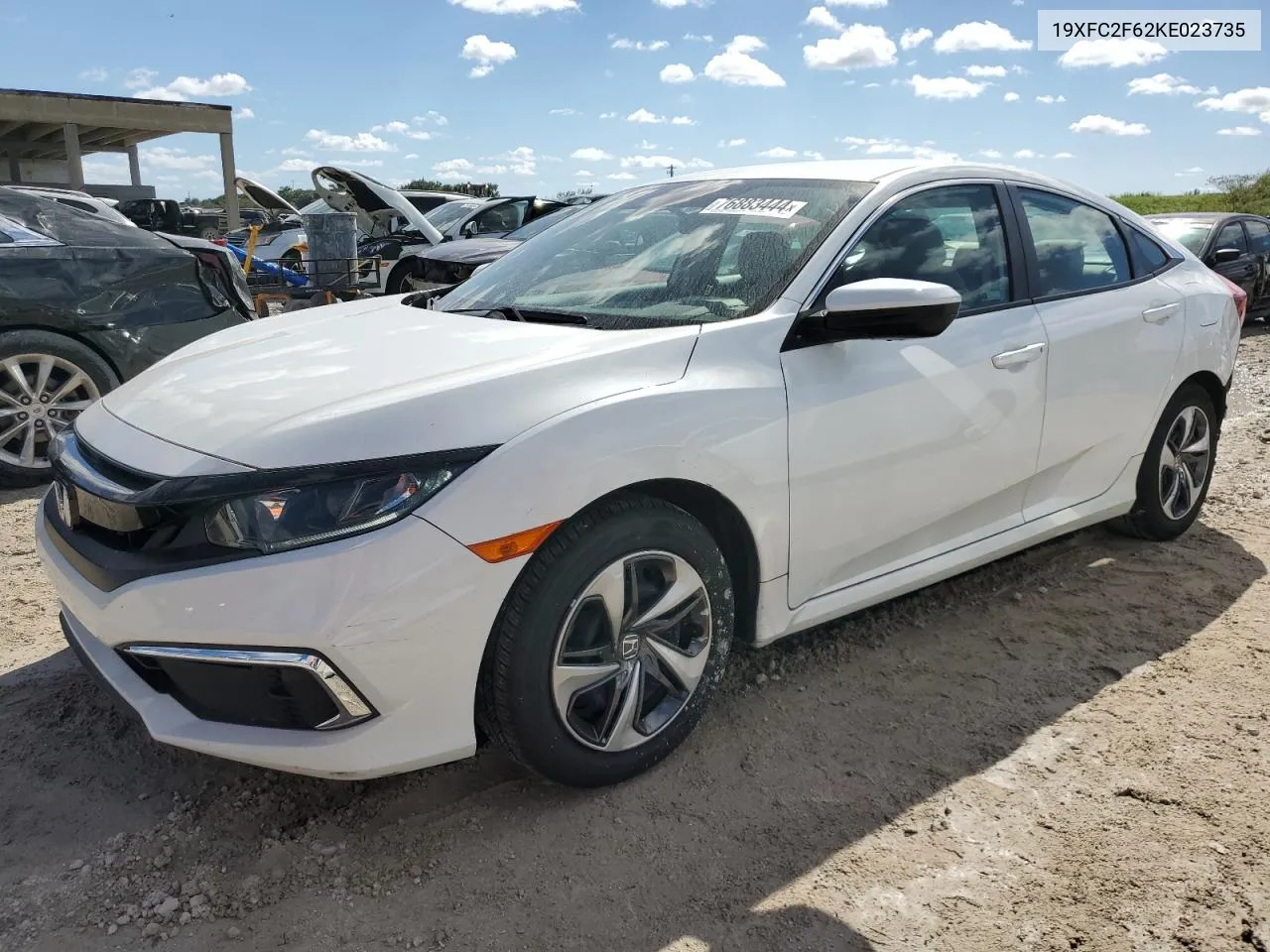 2019 Honda Civic Lx VIN: 19XFC2F62KE023735 Lot: 76883444