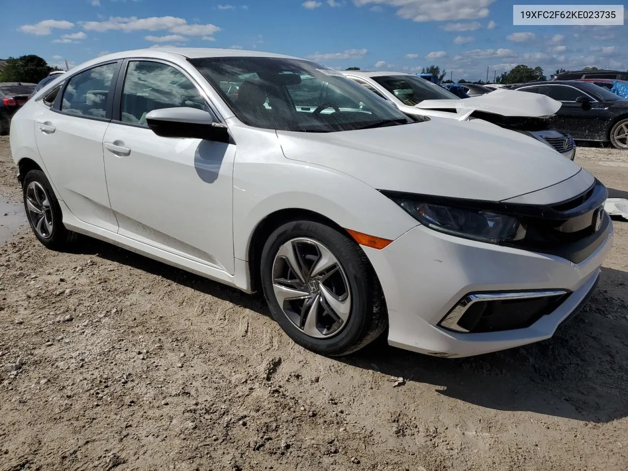 2019 Honda Civic Lx VIN: 19XFC2F62KE023735 Lot: 76883444