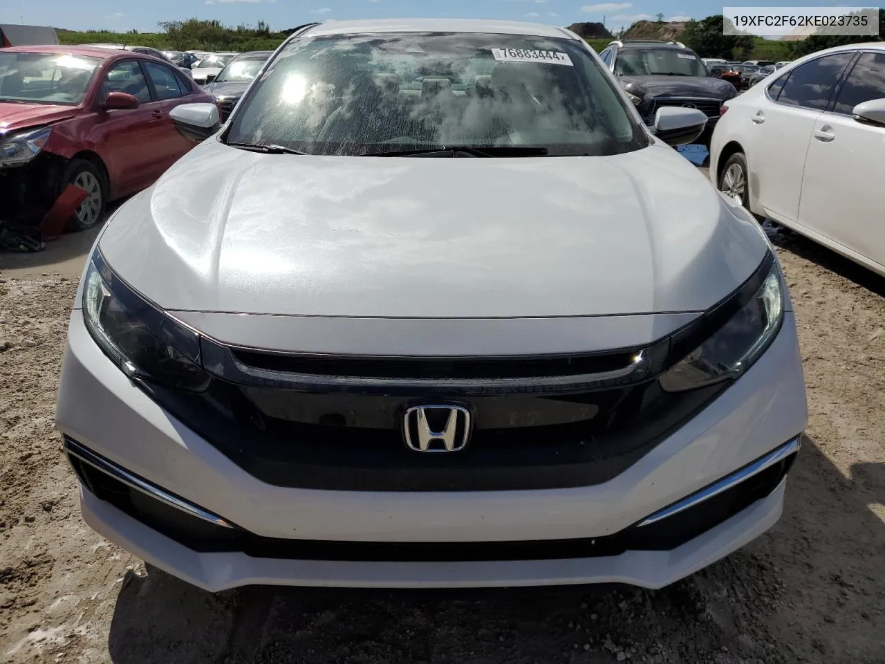 2019 Honda Civic Lx VIN: 19XFC2F62KE023735 Lot: 76883444