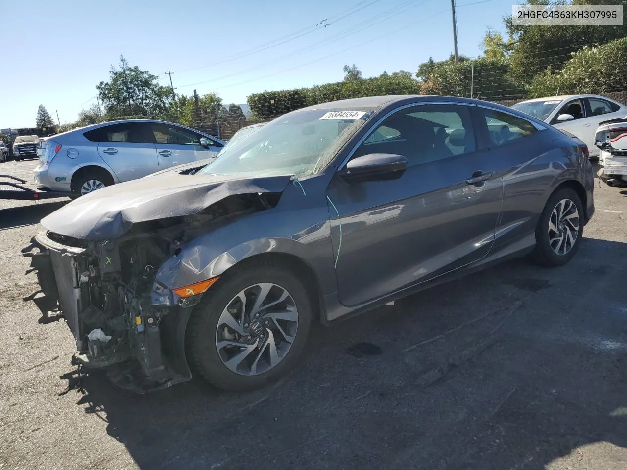 2019 Honda Civic Lx VIN: 2HGFC4B63KH307995 Lot: 76884554