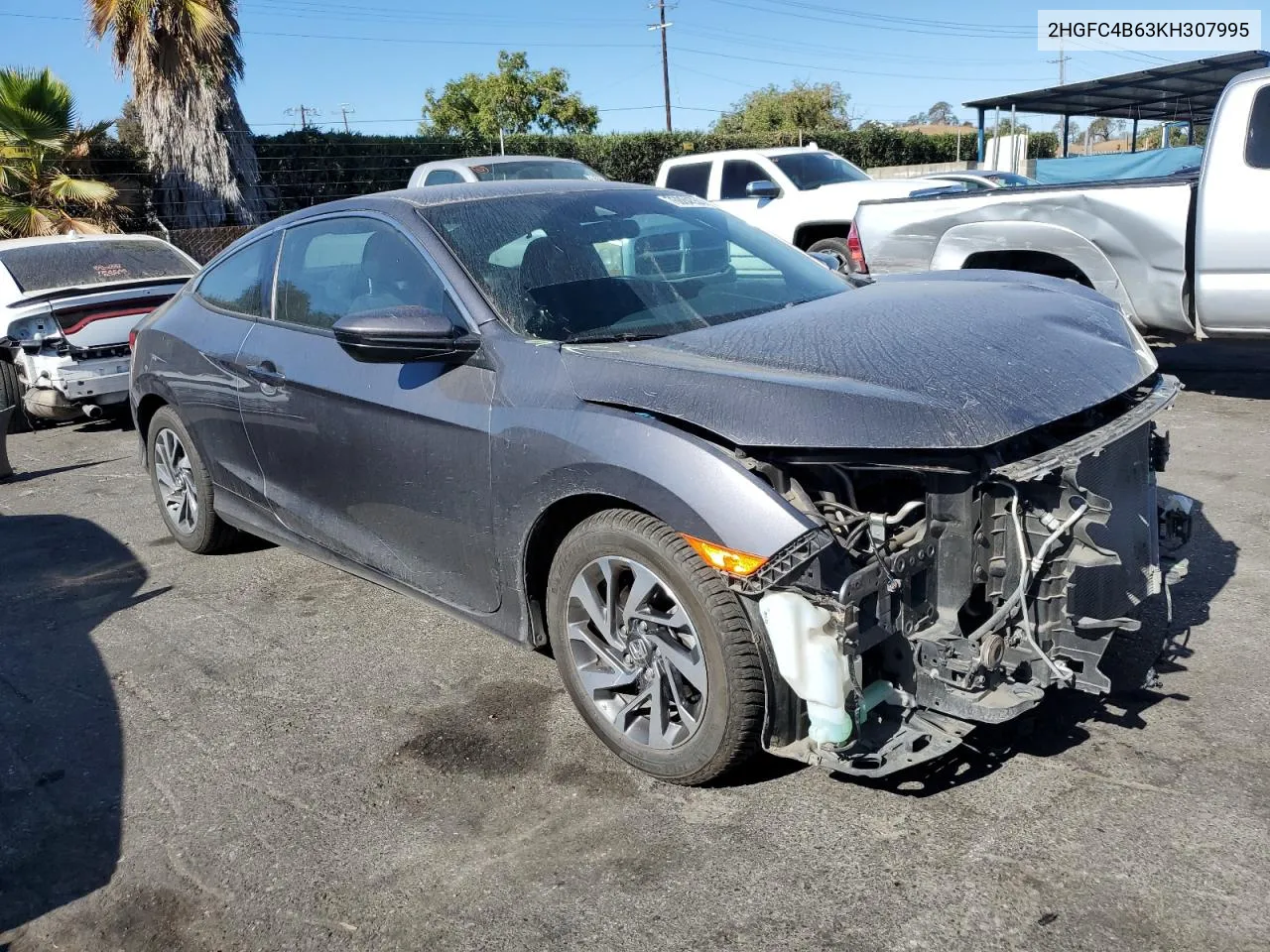 2019 Honda Civic Lx VIN: 2HGFC4B63KH307995 Lot: 76884554