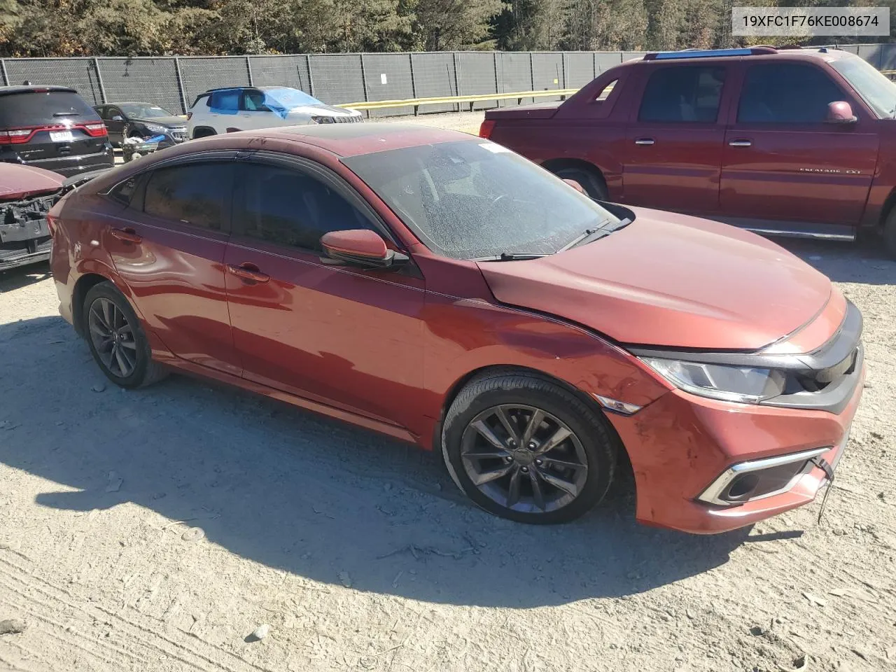 2019 Honda Civic Exl VIN: 19XFC1F76KE008674 Lot: 76887174