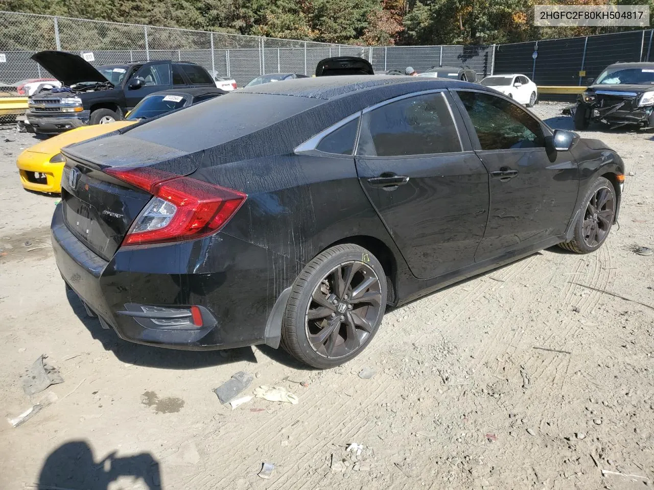 2019 Honda Civic Sport VIN: 2HGFC2F80KH504817 Lot: 76921104