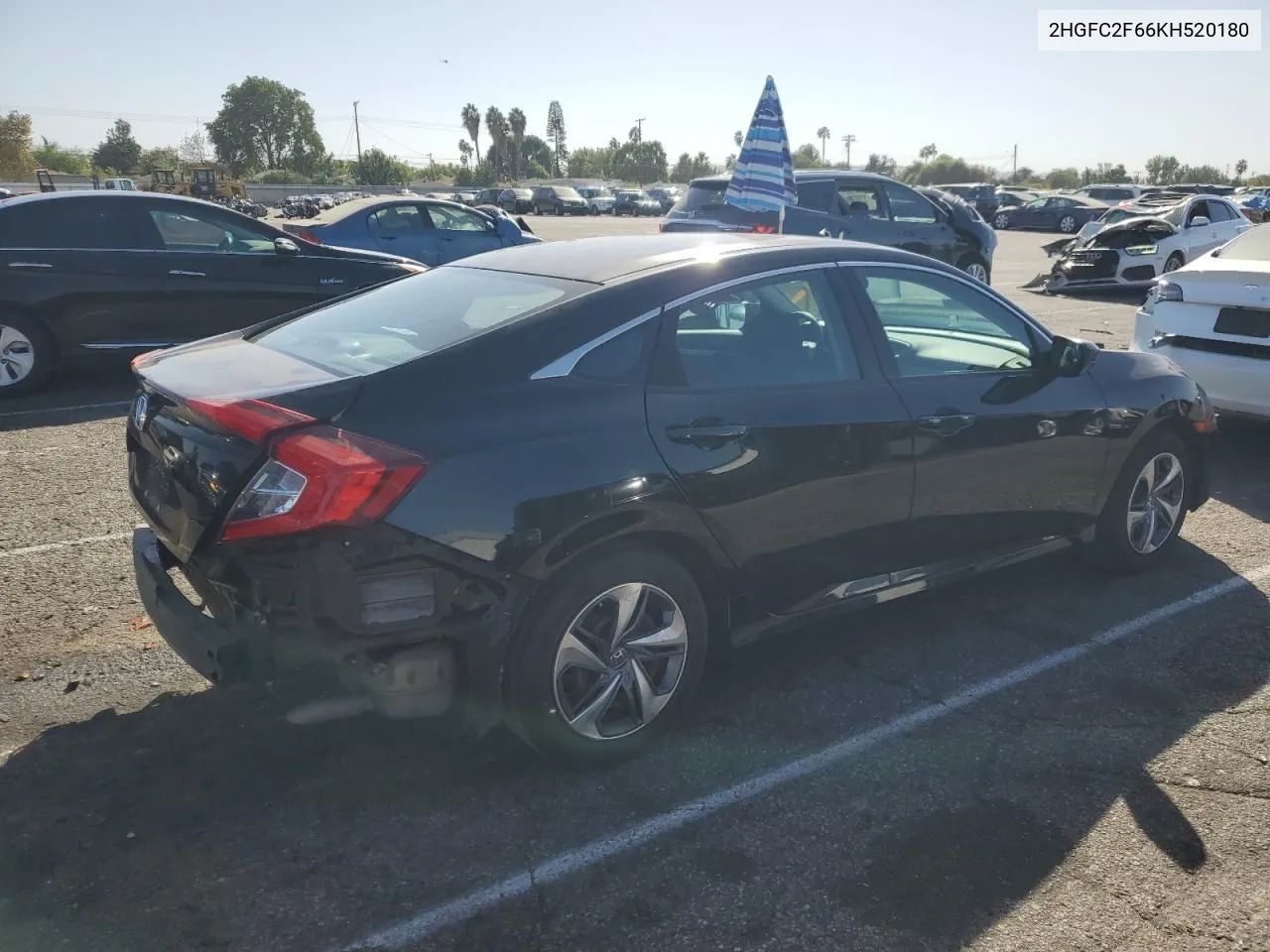 2HGFC2F66KH520180 2019 Honda Civic Lx