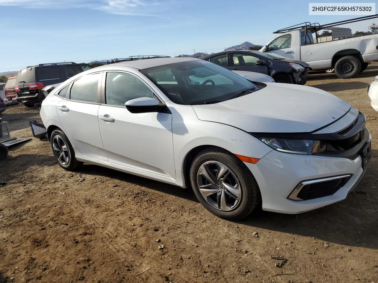 2019 Honda Civic Lx VIN: 2HGFC2F65KH575302 Lot: 77152604