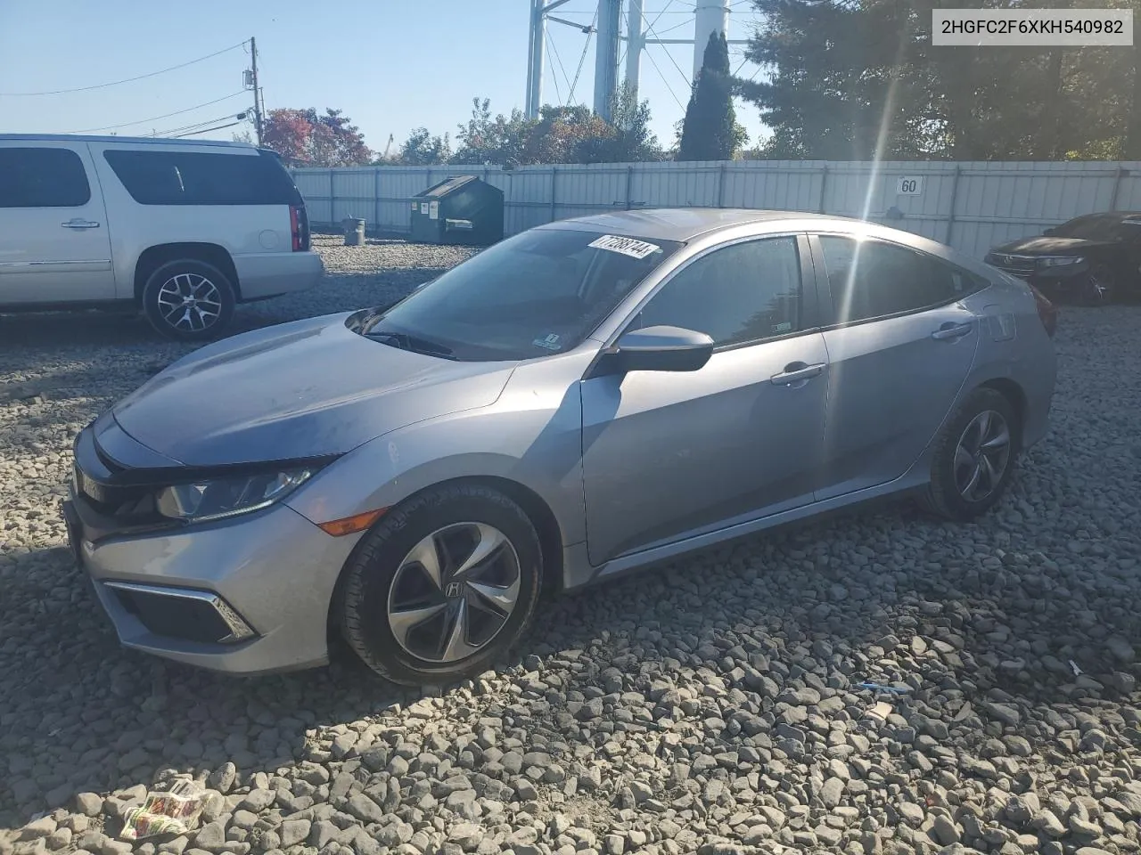 2019 Honda Civic Lx VIN: 2HGFC2F6XKH540982 Lot: 77288744