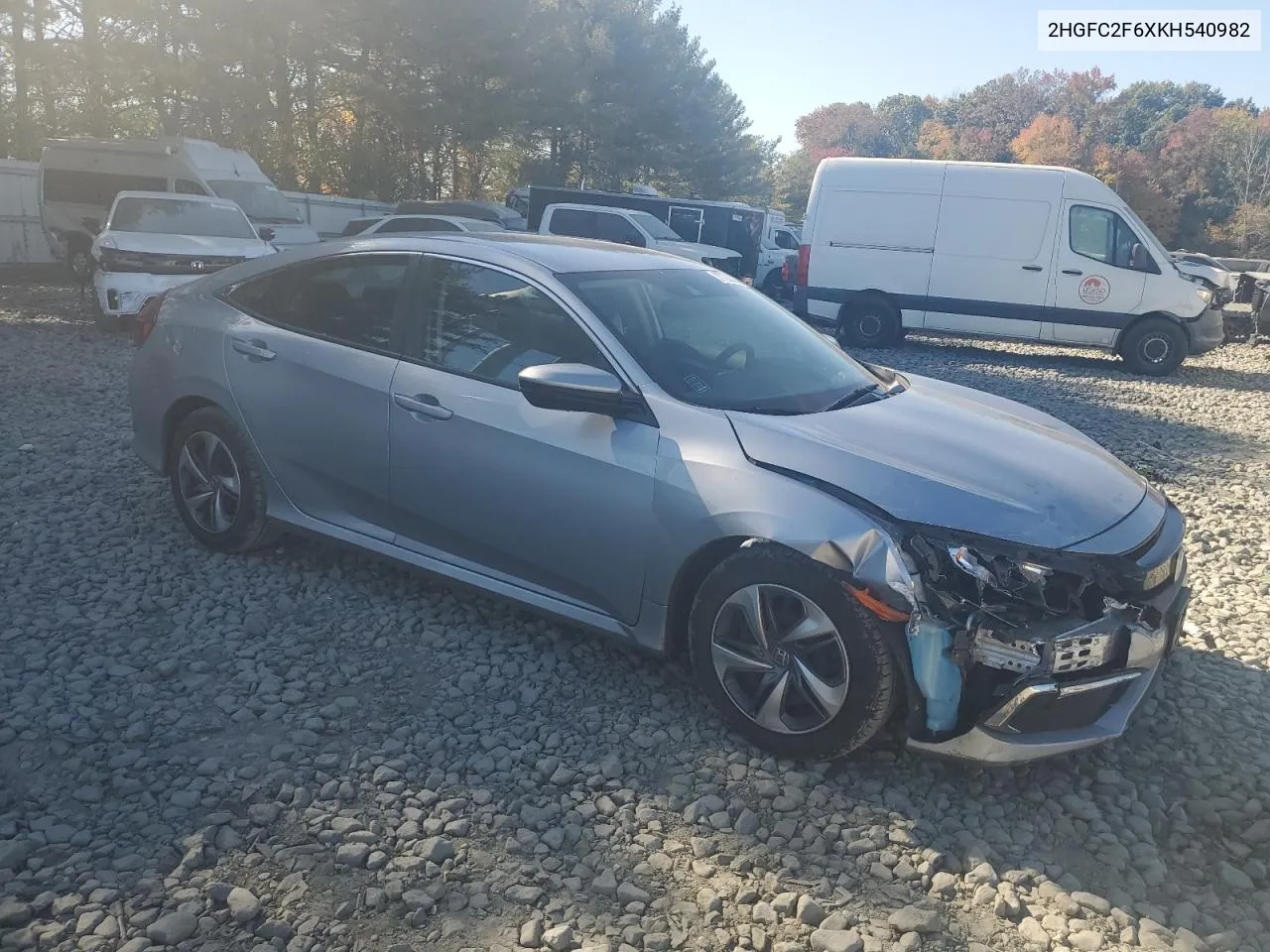 2019 Honda Civic Lx VIN: 2HGFC2F6XKH540982 Lot: 77288744