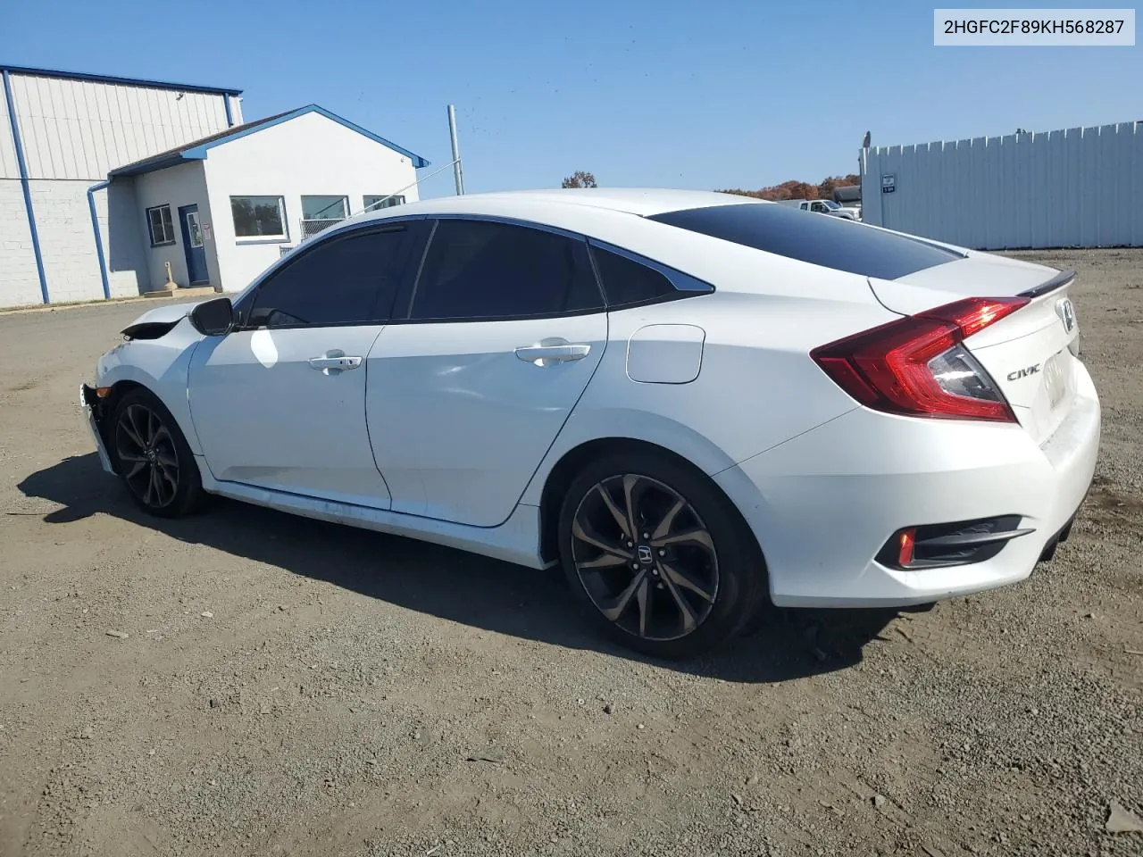 2019 Honda Civic Sport VIN: 2HGFC2F89KH568287 Lot: 77306984