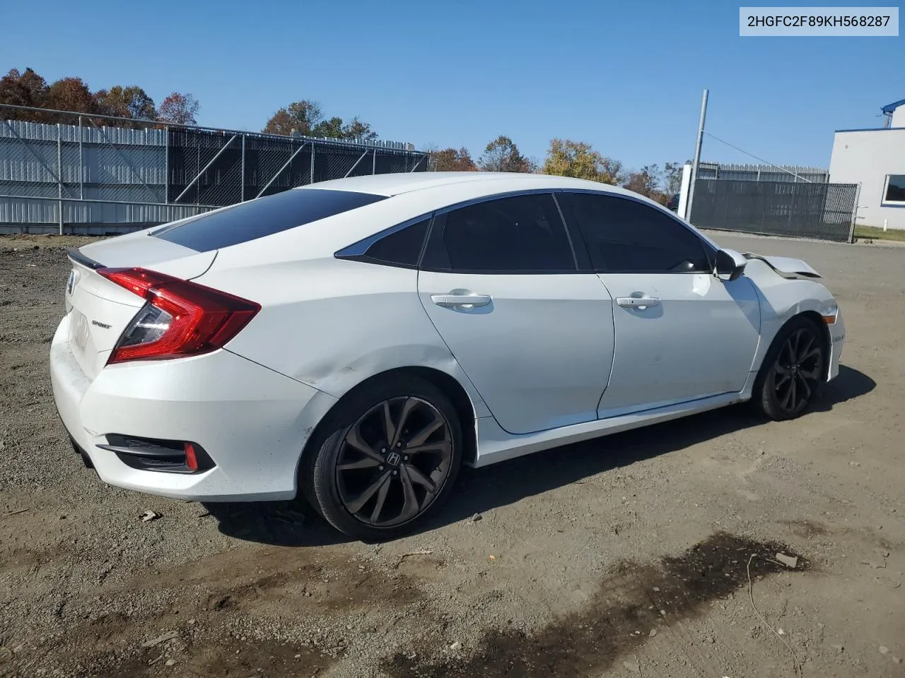 2019 Honda Civic Sport VIN: 2HGFC2F89KH568287 Lot: 77306984