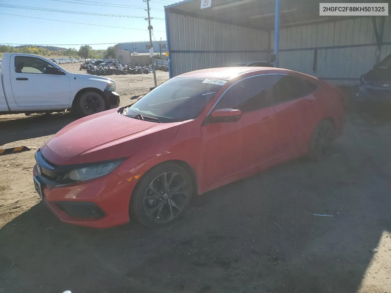 2019 Honda Civic Sport VIN: 2HGFC2F88KH501325 Lot: 77374064