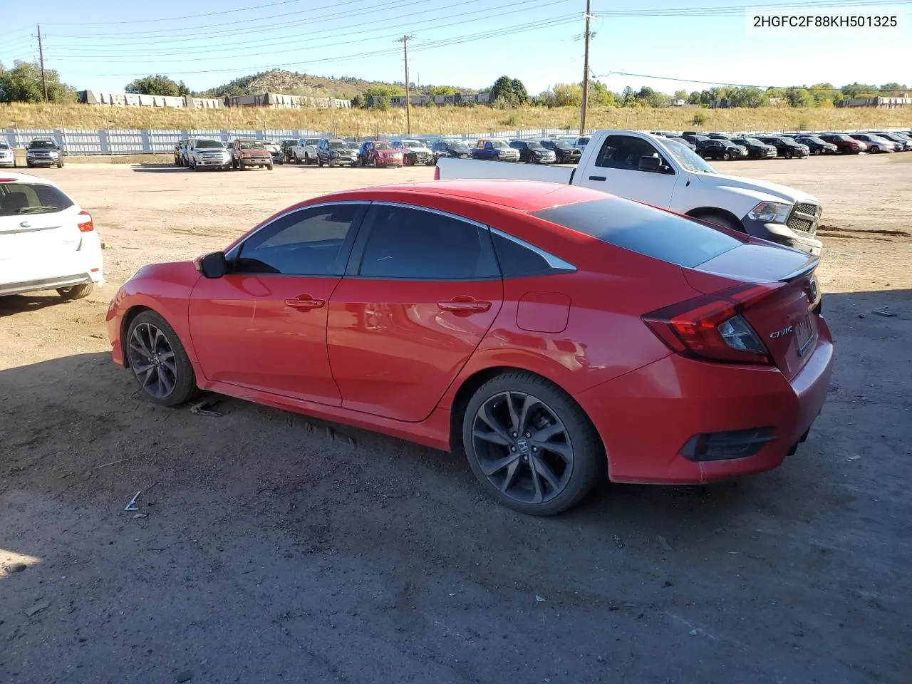 2019 Honda Civic Sport VIN: 2HGFC2F88KH501325 Lot: 77374064