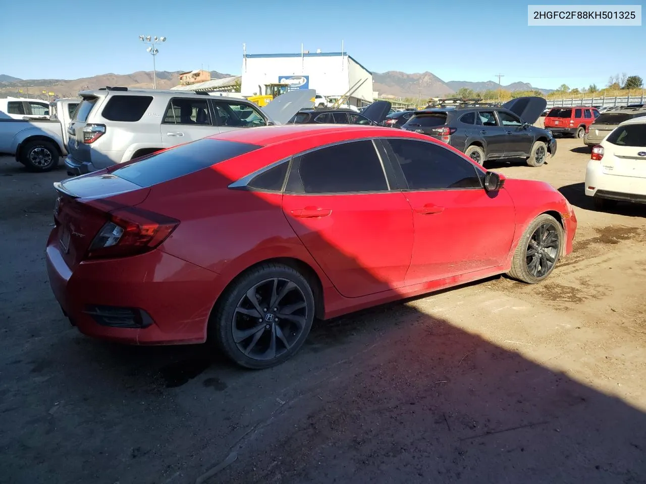 2019 Honda Civic Sport VIN: 2HGFC2F88KH501325 Lot: 77374064