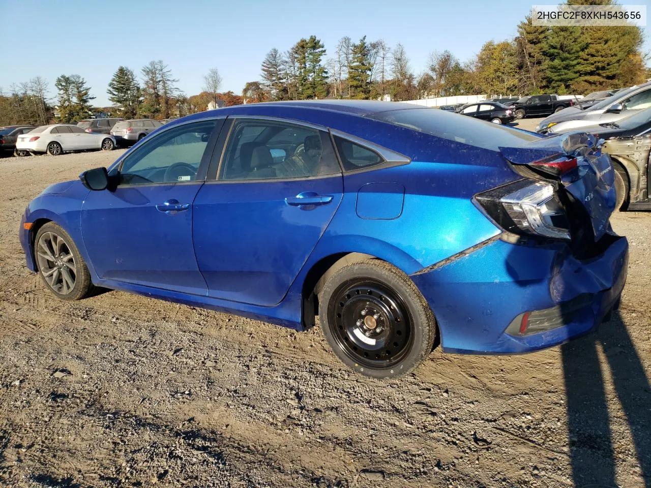 2019 Honda Civic Sport VIN: 2HGFC2F8XKH543656 Lot: 77451524