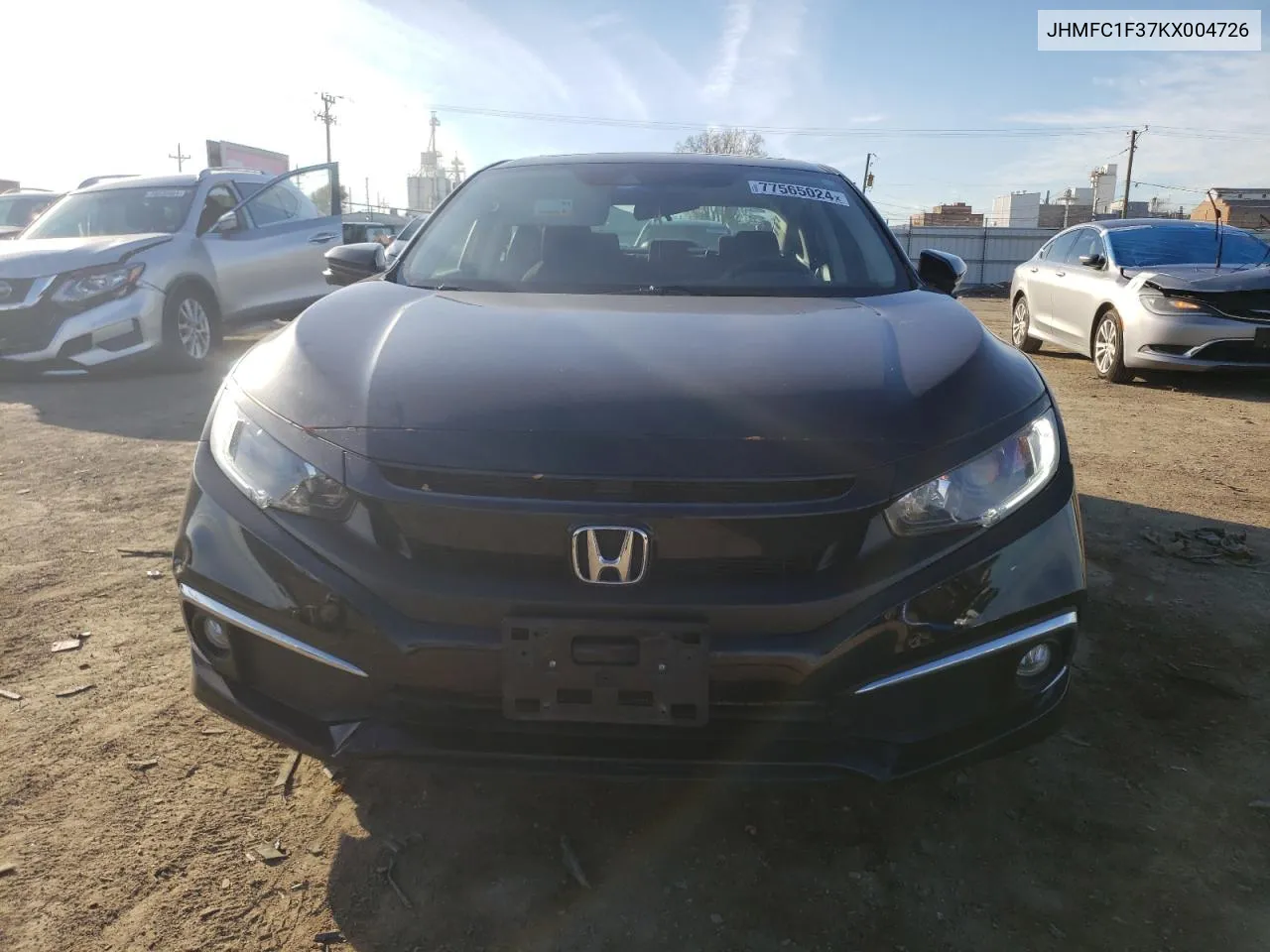 2019 Honda Civic Ex VIN: JHMFC1F37KX004726 Lot: 77565024