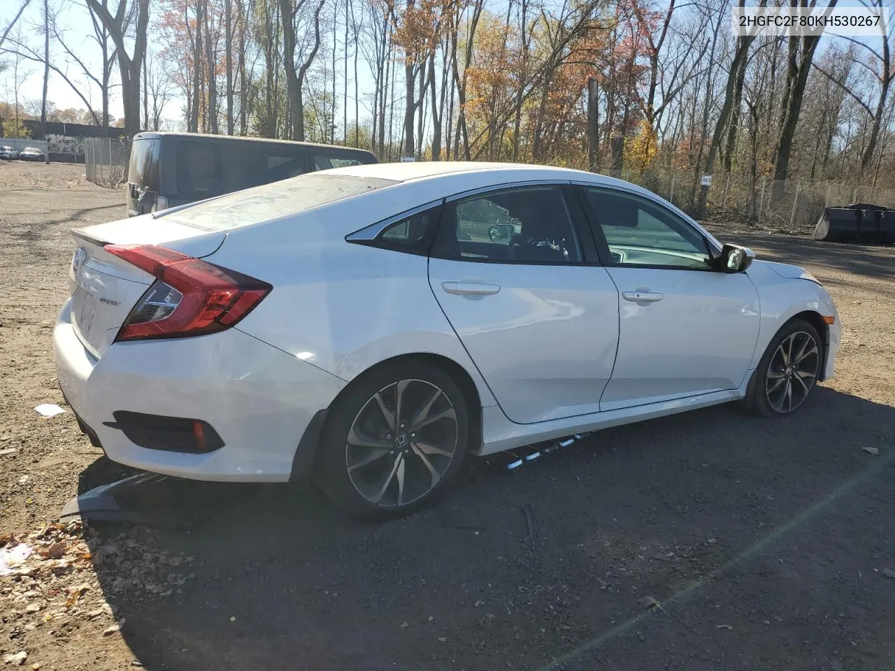 2019 Honda Civic Sport VIN: 2HGFC2F80KH530267 Lot: 77773934