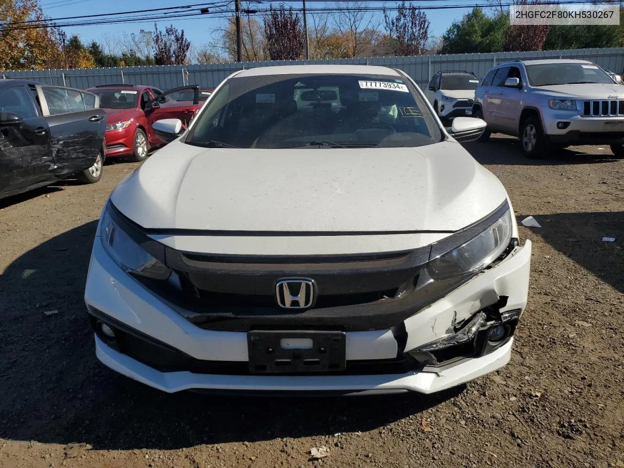 2019 Honda Civic Sport VIN: 2HGFC2F80KH530267 Lot: 77773934