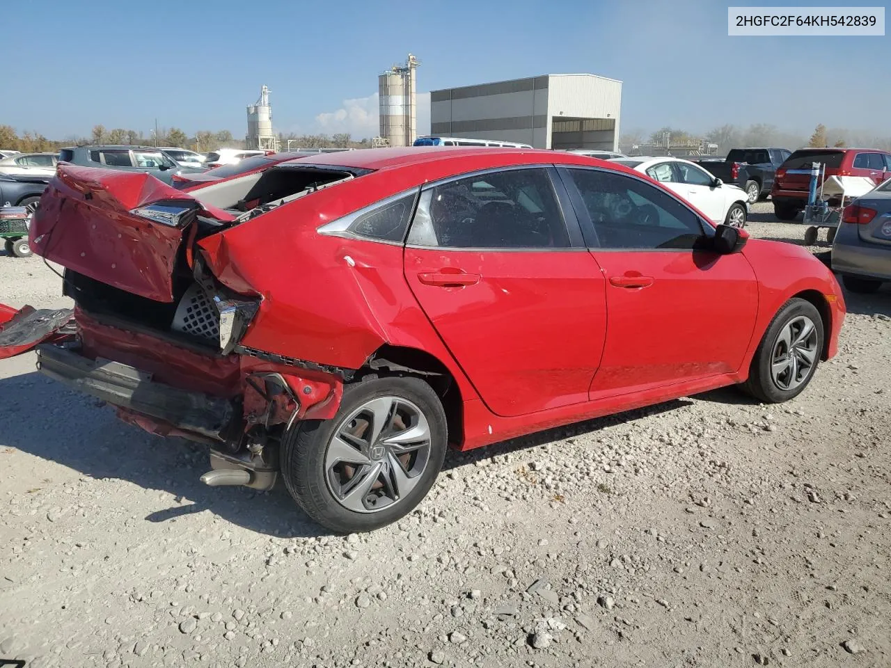 2HGFC2F64KH542839 2019 Honda Civic Lx