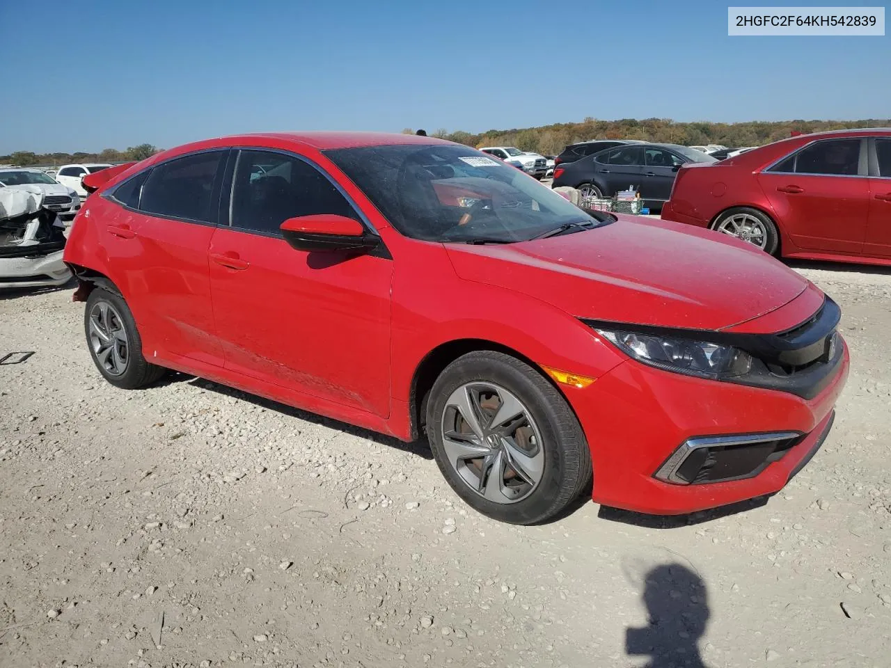 2019 Honda Civic Lx VIN: 2HGFC2F64KH542839 Lot: 77775064