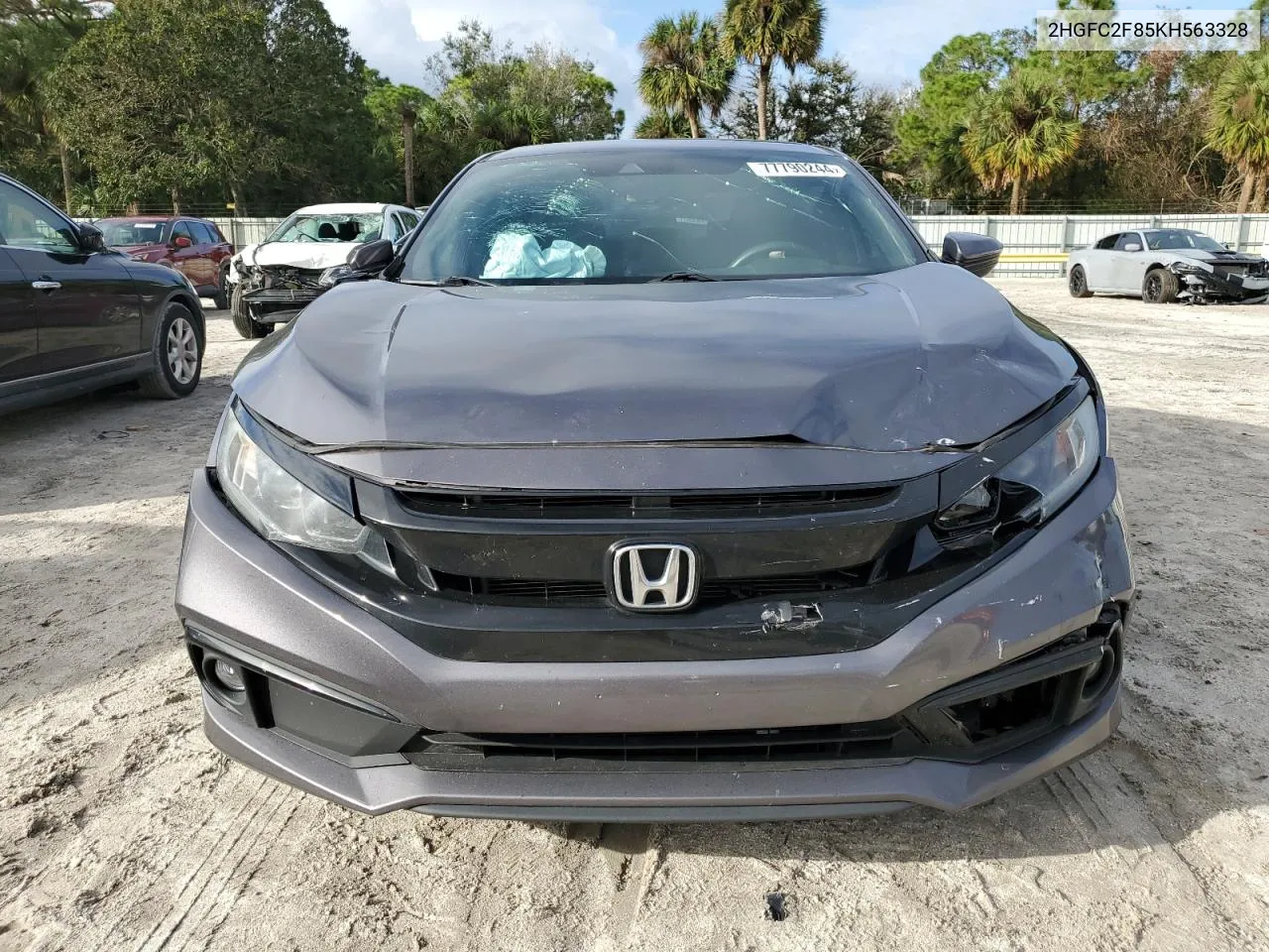 2019 Honda Civic Sport VIN: 2HGFC2F85KH563328 Lot: 77790244