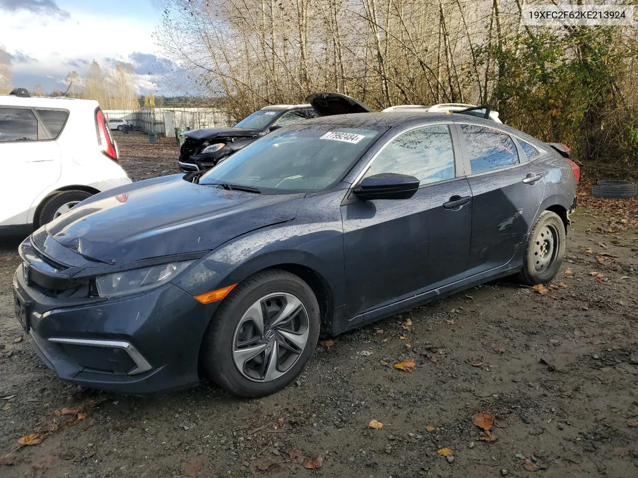 2019 Honda Civic Lx VIN: 19XFC2F62KE213924 Lot: 77992484