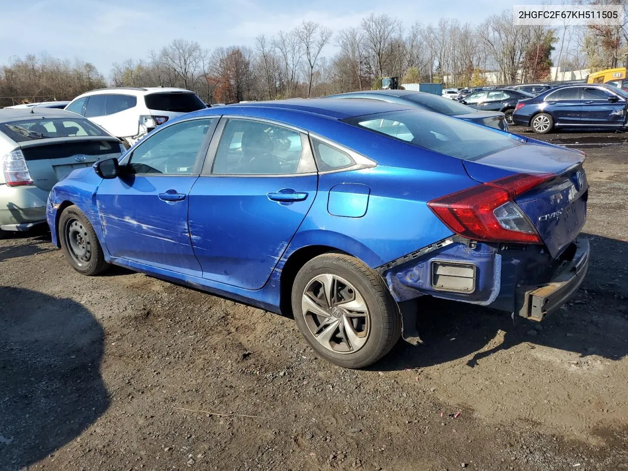 2019 Honda Civic Lx VIN: 2HGFC2F67KH511505 Lot: 78175904