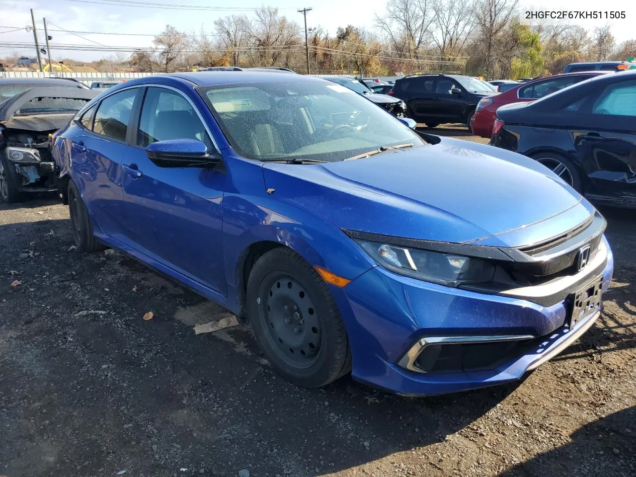 2019 Honda Civic Lx VIN: 2HGFC2F67KH511505 Lot: 78175904