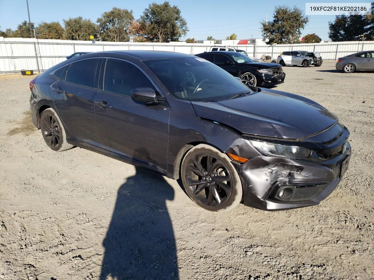 2019 Honda Civic Sport VIN: 19XFC2F81KE202186 Lot: 78319634