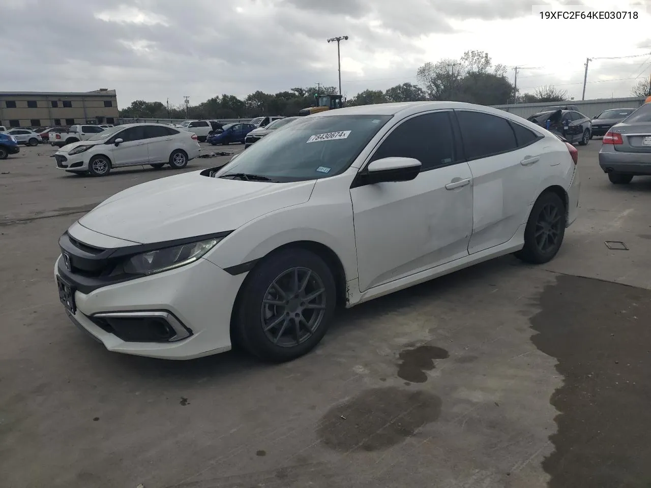 2019 Honda Civic Lx VIN: 19XFC2F64KE030718 Lot: 78430674