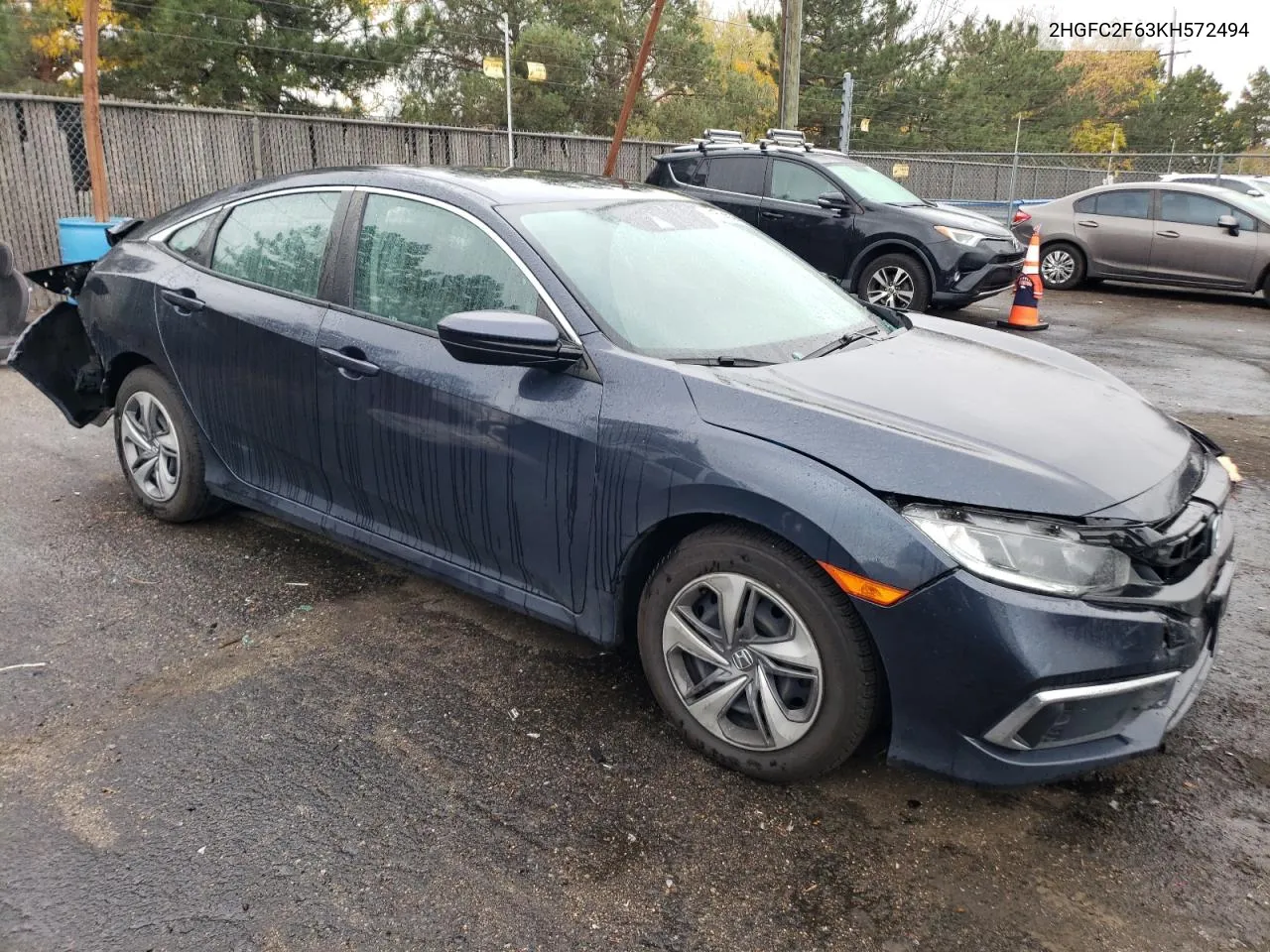 2019 Honda Civic Lx VIN: 2HGFC2F63KH572494 Lot: 78674934