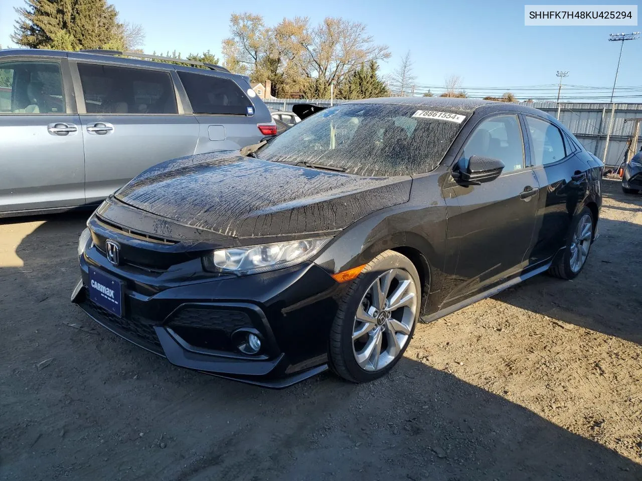 2019 Honda Civic Sport VIN: SHHFK7H48KU425294 Lot: 78861554