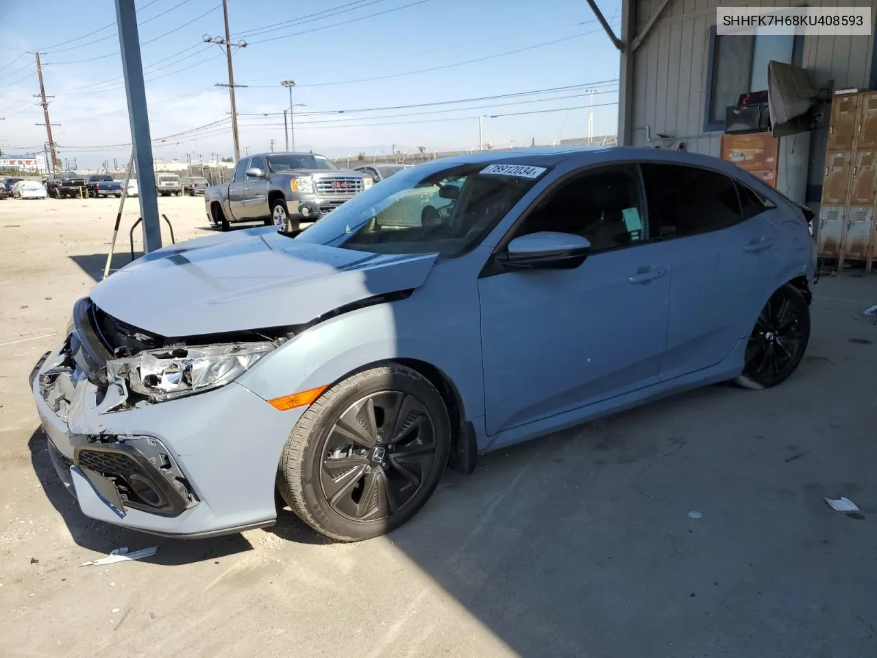 2019 Honda Civic Ex VIN: SHHFK7H68KU408593 Lot: 78912034