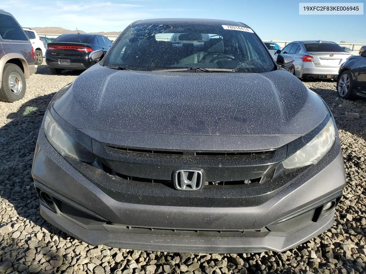 2019 Honda Civic Sport VIN: 19XFC2F83KE006945 Lot: 78914414