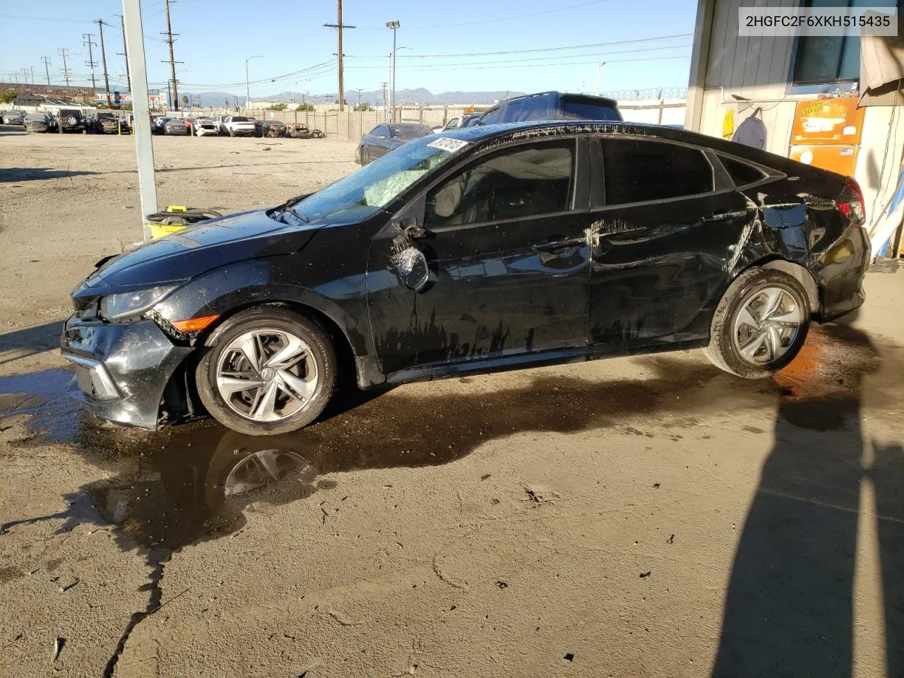 2019 Honda Civic Lx VIN: 2HGFC2F6XKH515435 Lot: 79121813