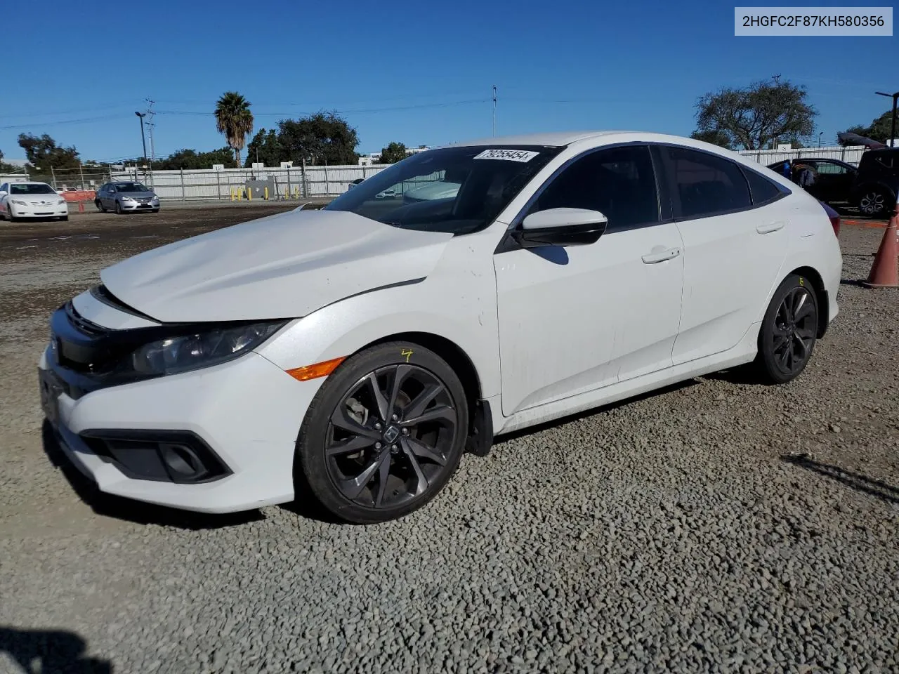 2019 Honda Civic Sport VIN: 2HGFC2F87KH580356 Lot: 79255454