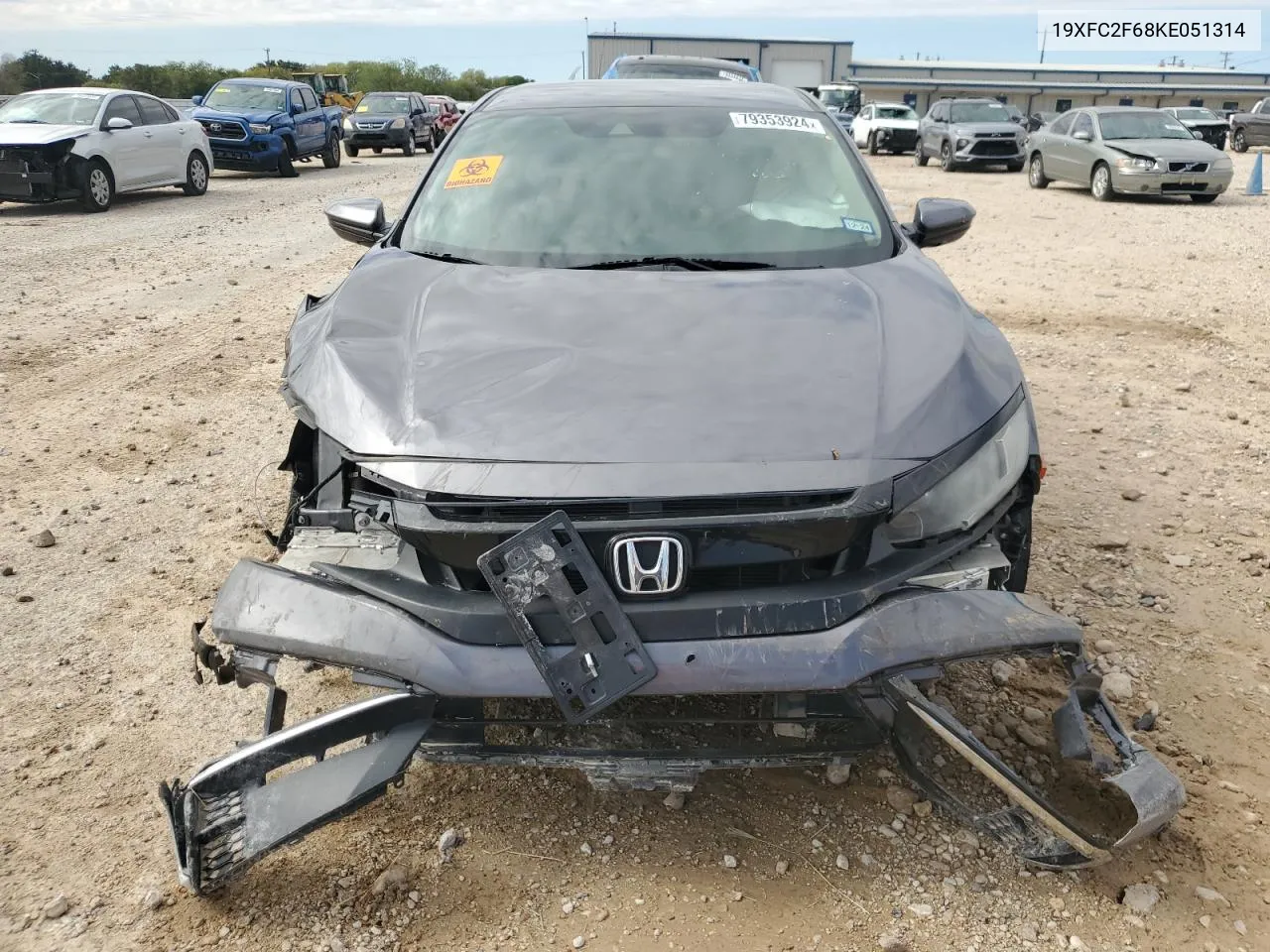 2019 Honda Civic Lx VIN: 19XFC2F68KE051314 Lot: 79353924